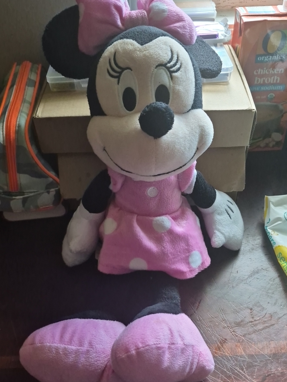 Disney Minnie Mouse Plush - Pink Dress and Bow